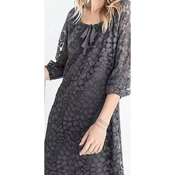 Garnet Hill Boheme Easy Lace Lined Dress Feminine Classic Minimalist Boho Sz 18 - Picture 3 of 16